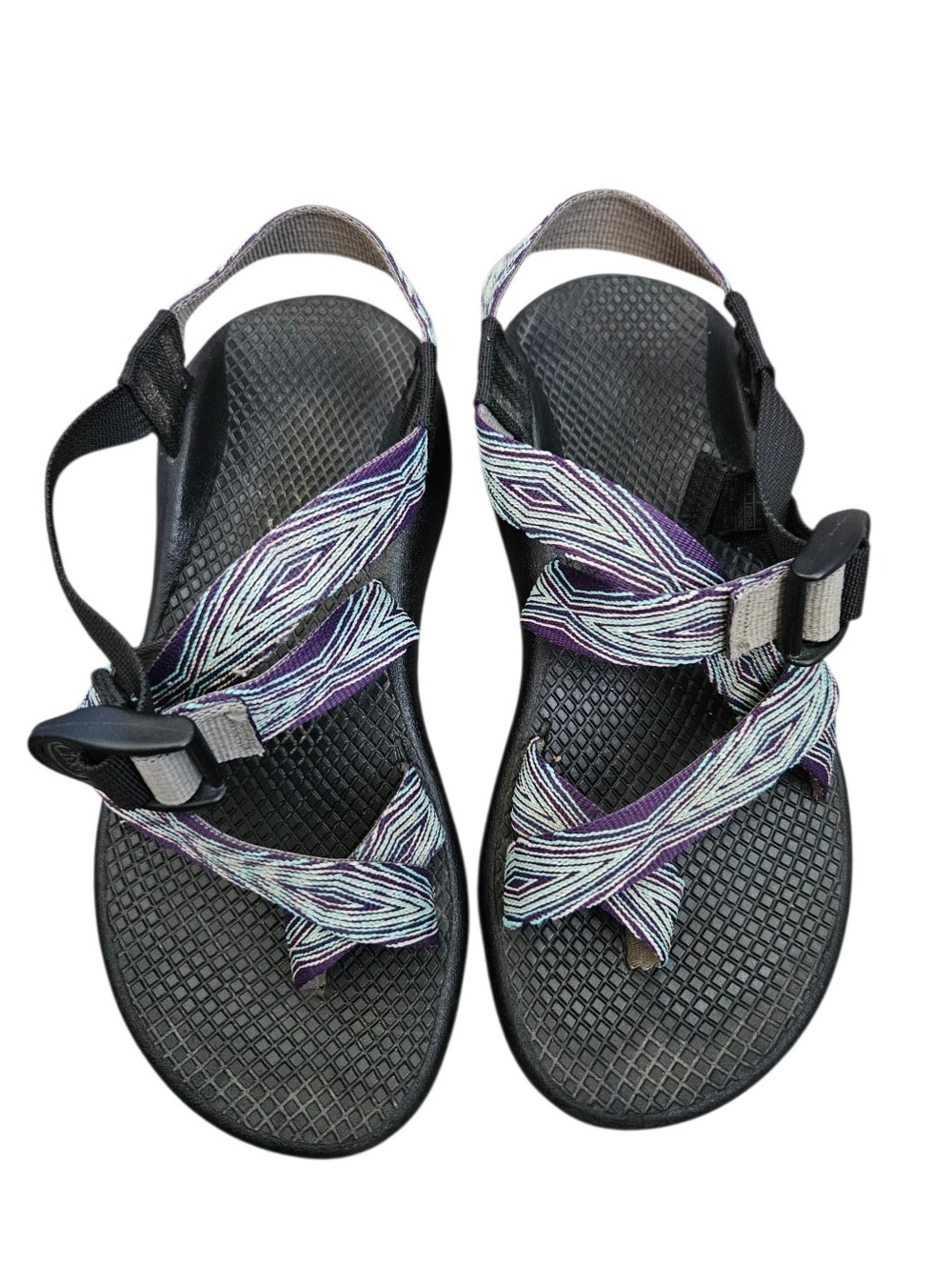 Chaco Z/2‎ Yampa Pixel Weave Sandals Sz 6 Sport Water Hike Purple Aqua Gorpcore